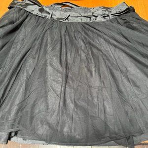 eShakti Black Tulle Mini Skirt Plus Size Ballet Halloween Goth